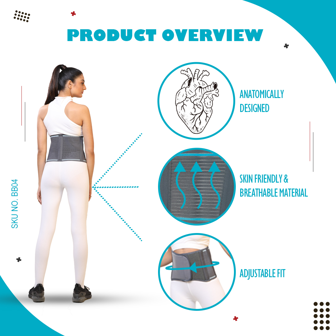 SKU:BB04 - Abdominal Belt 8 Inch Width - Image 4
