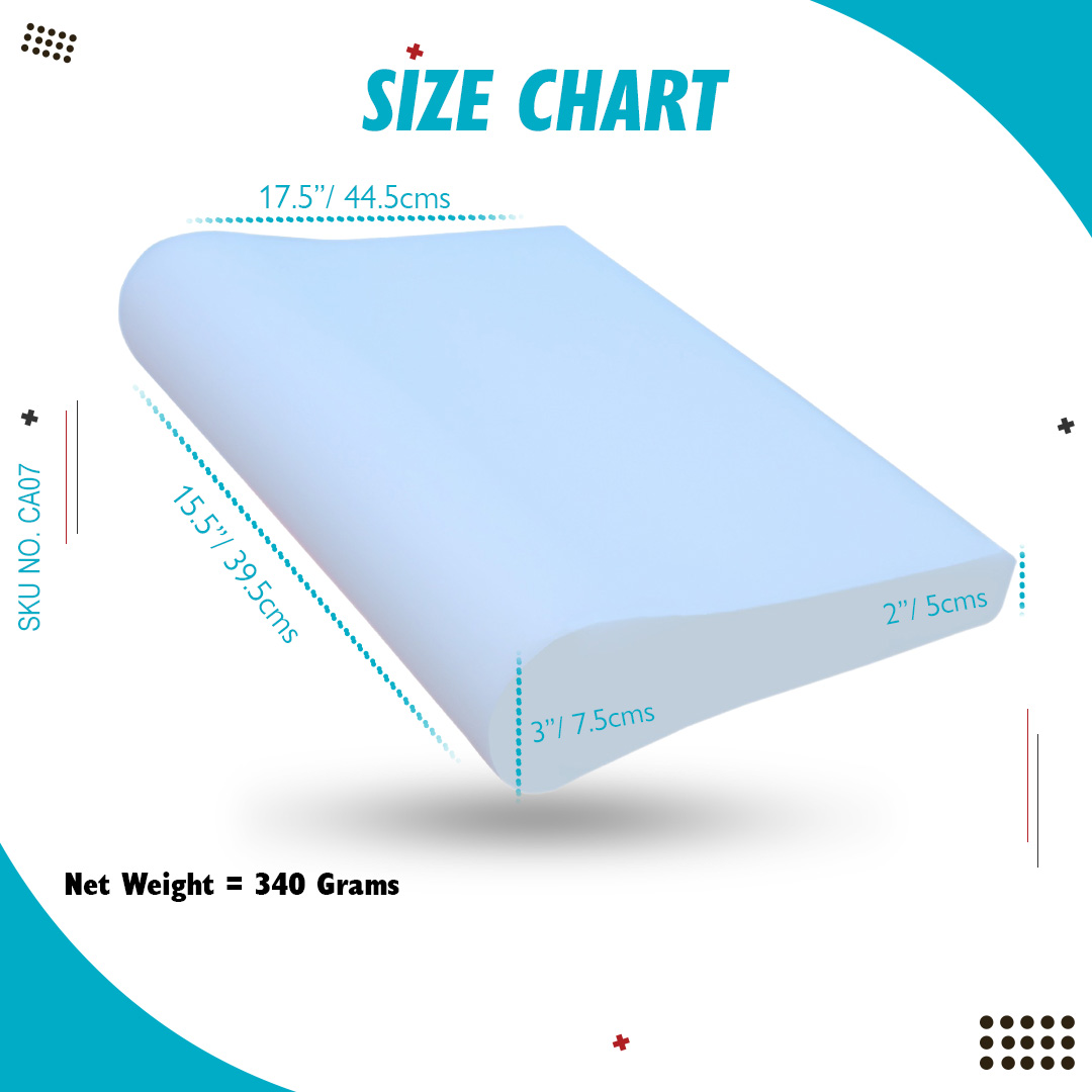 SKU:CA07 - Cervical Pillow - Deluxe- Grey Fabric - Image 5