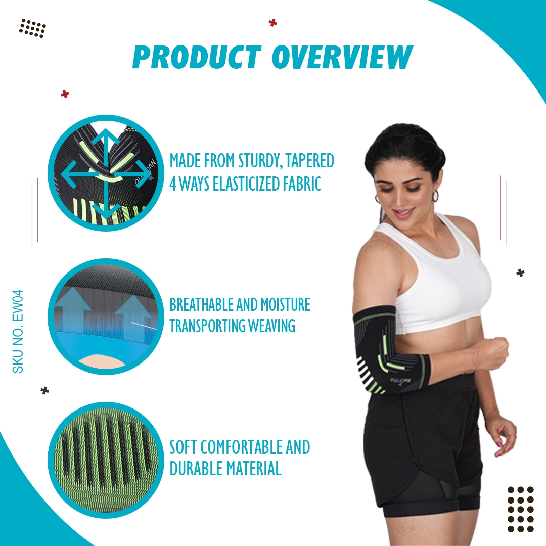 SKU:EW04 - 3D Elbow Brace With Strap - Image 4