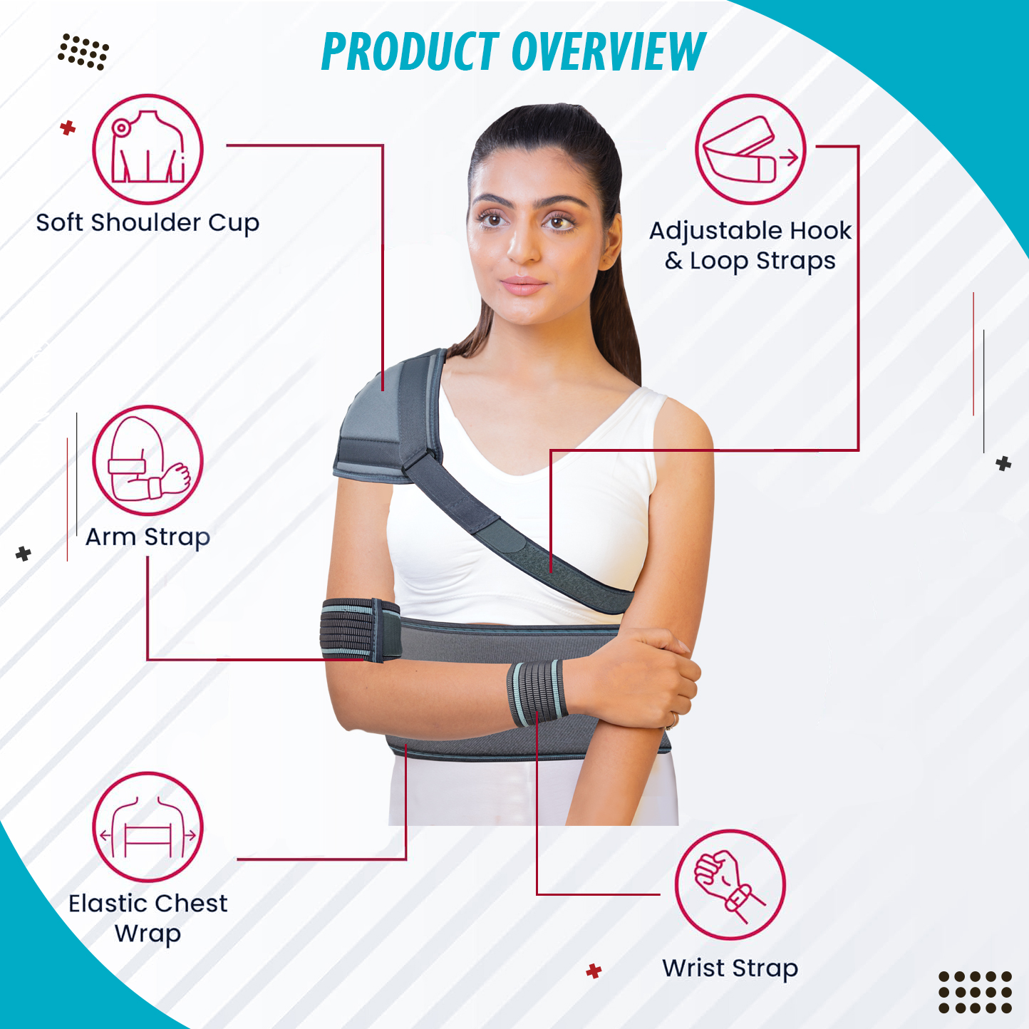 SKU:FA05 - Elastic Shoulder Immobilizer - Image 4