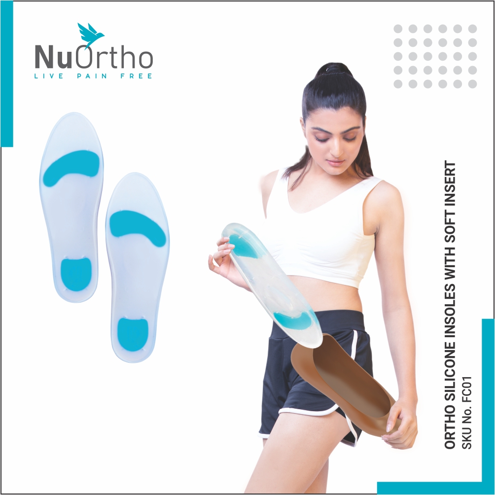 SKU:FC01 - Silicone Insoles With Soft Insert - Image 2