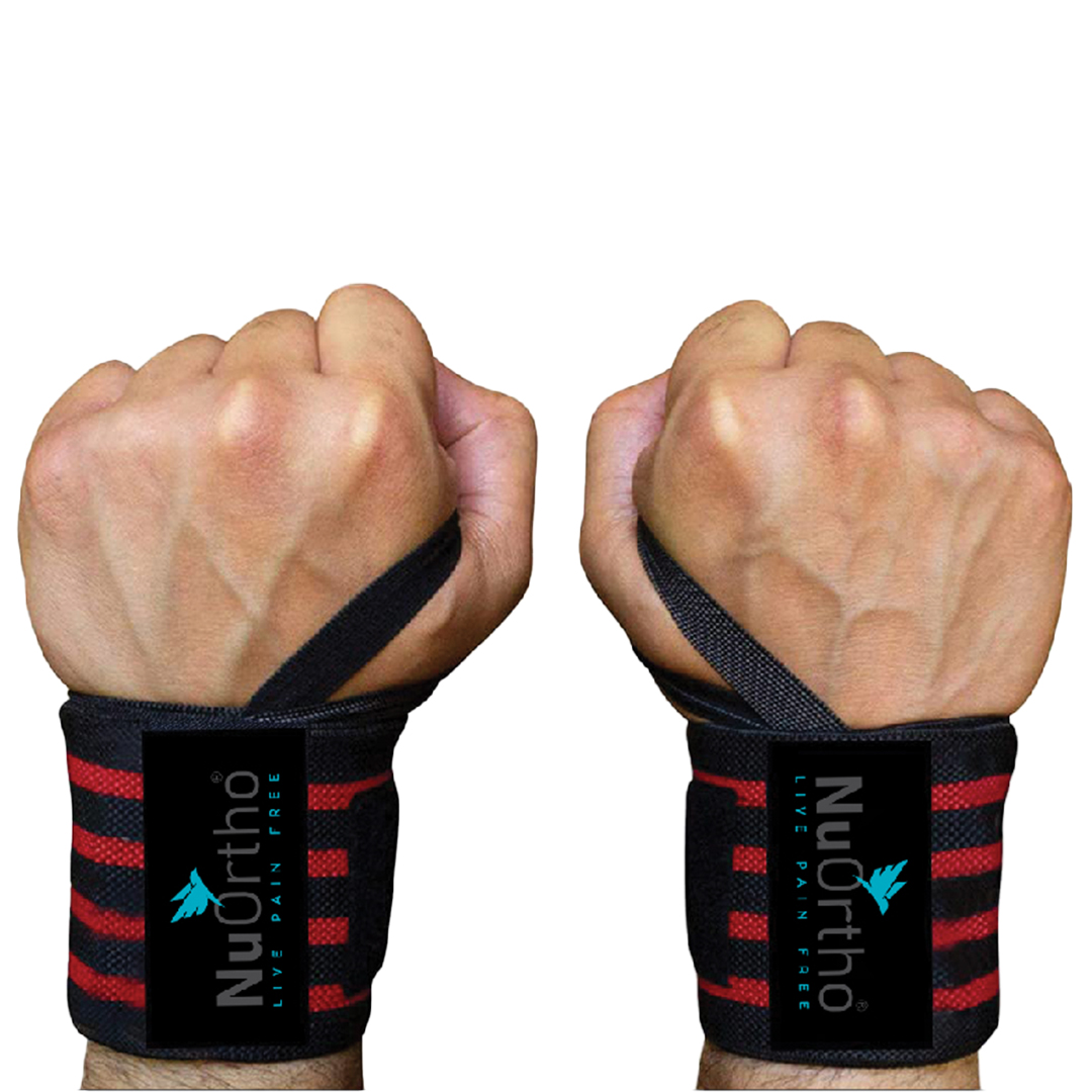 SKU:EP06 – Wrist Band With Thumb Loop For Gym (One Pair)